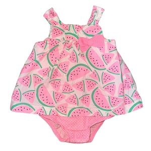 Carter's Pink Watermelon Print One Piece Dress